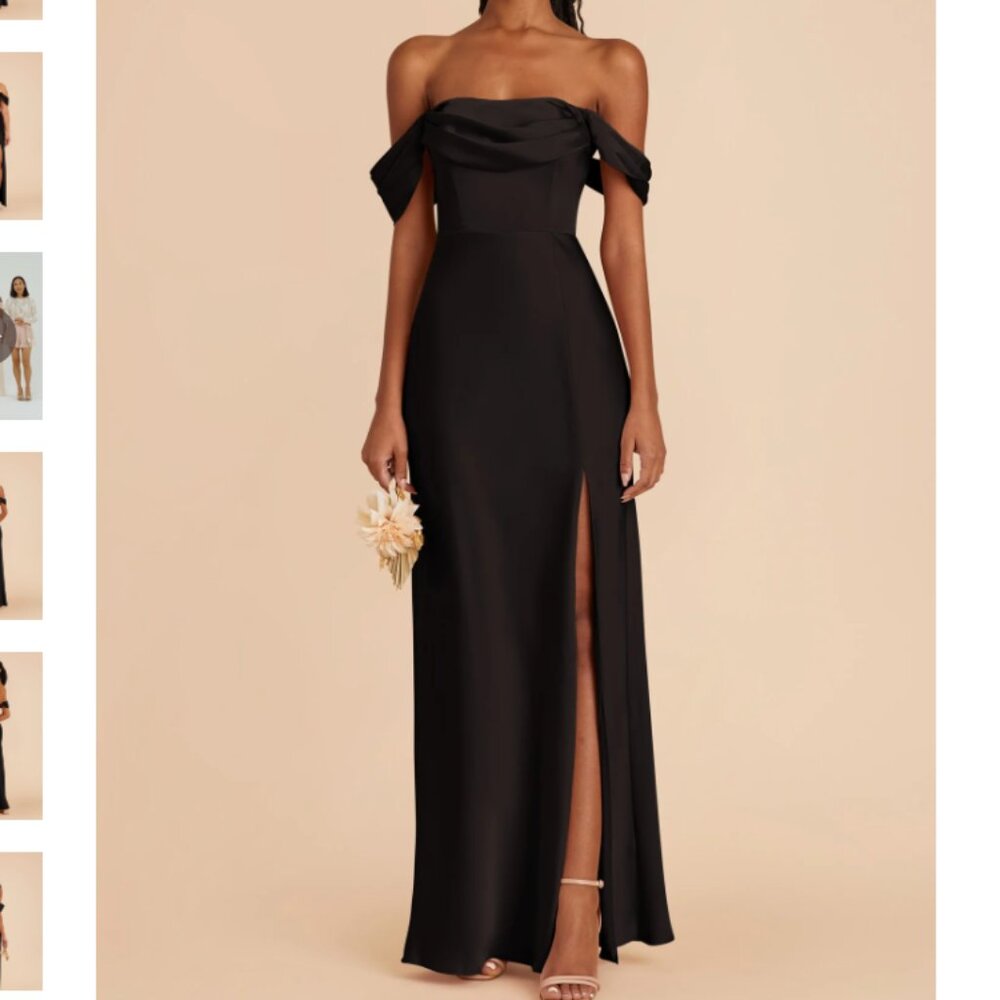 Mia Matte Satin Convertible Dress Black